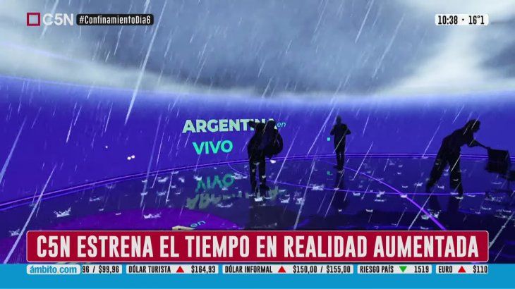 C5N realidad aumentada clima lluvia