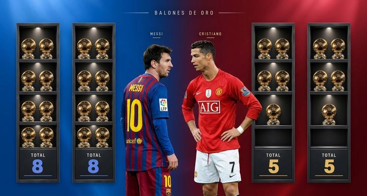 El Balón de Oro que recibió Cristiano Ronaldo en 2008 lidera la encuesta para elegir la “campaña más grande de la historia de un ganador del trofeo” con un contundente 62% de los votos. Lionel Messi marcha segundo por su actuación en 2012 con Barcelona.