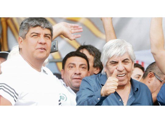 Protagonismo. Pablo y Hugo Moyano, referentes en el acto del 21-F en la 9 de Julio, volverán a ser focos de atención en la marcha al Congreso de mañana para protestar contra el tarifazo y apoyar el proyecto opositor.