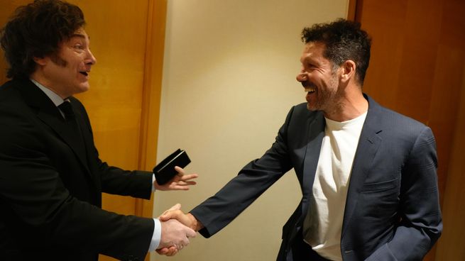 Milei y una sorpresa: el encuentro con el Cholo Simeone en Madrid.