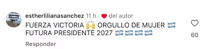 Algunos de los mensajes para Victoria Villarruel. Algunos de los mensajes para Victoria Villarruel.