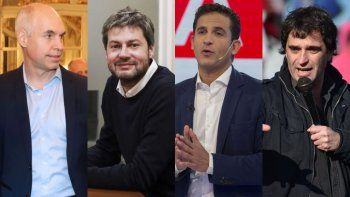 Candidatos a Jefe de Gobierno debatirán el 10 de octubre. Horacio Rodríguez Larreta, Matías Lammens, Matías Tombolini y Gabriel Solano.