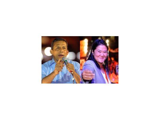 Ollanta Humala y Keiko Fujimori.