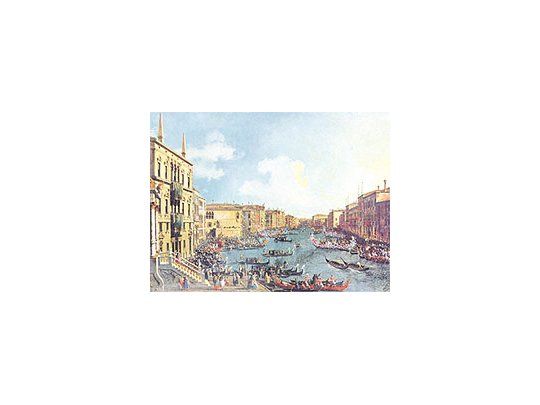 Canaletto realizó apenas 120 obras en toda su vida, de las cuales las que hizo en Venecia son de calidad superior a las de la época que trabajó en Gran Bretaña.