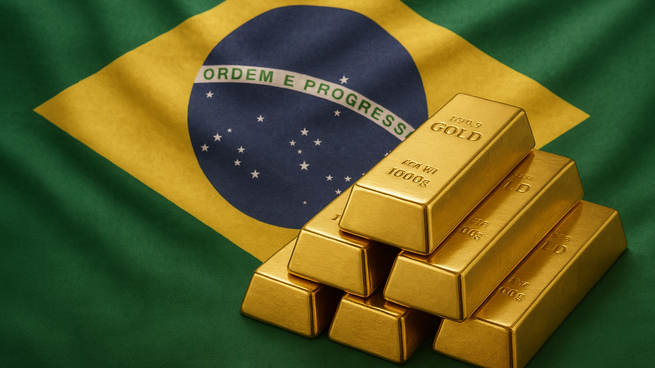 El Banco Central de Brasil fue el más activo en el mercado del oro el mes pasado.