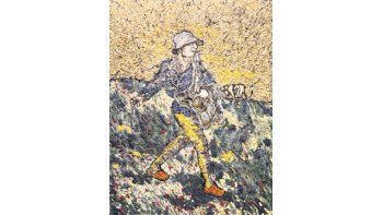 «The Sower, after Van Gogh», tal vez la obra más atractiva y conmovedora de toda la muestra del brasileño Vik Muniz, uno de los artistas que exhibe la flamante galería Xippas de Punta del Este.