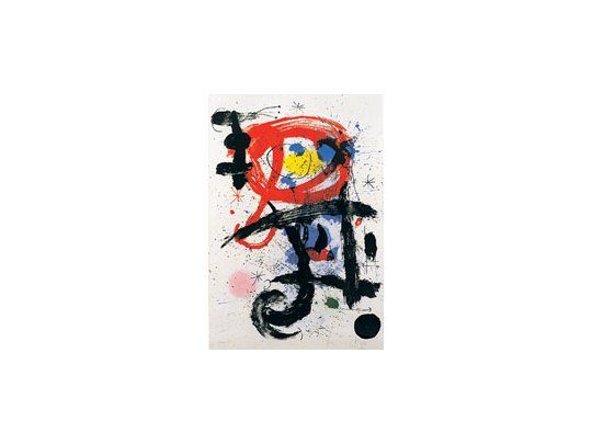La muestra «La Magia de Miró» se compone de aguafuertesy gouaches, litografías de los 60, dibujos-tinta de los 70 yhasta la intervención sobre fotografía «Miró mirando a Miró»