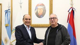 Guillermo Francos y el gobernador de Misiones, Hugo Passalacqua.