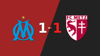 olympique de marsella y metz se repartieron los puntos en un 1 a 1