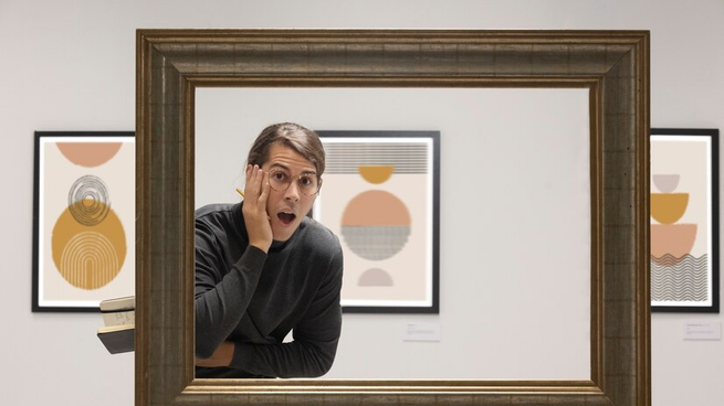 El insólito caso del empleado de una galería de arte.