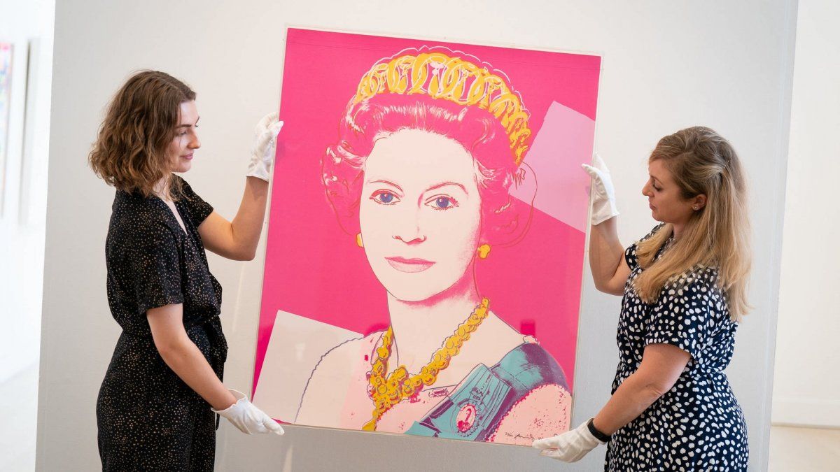 Two serigraphs of Queen Elizabeth II made by Andy Warhol go up for auction