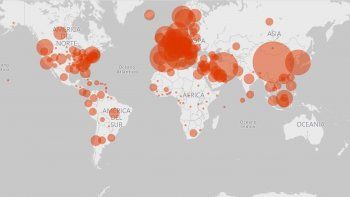 El mapa del avance del coronavirus de Microsoft.
