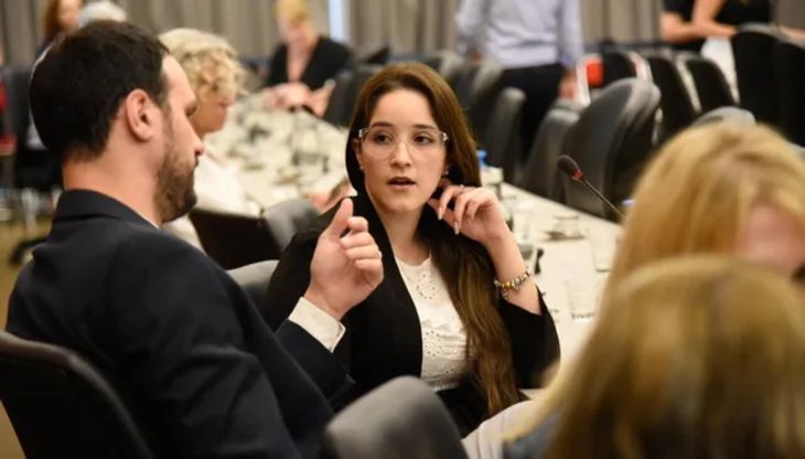 Rocío Bonacci, una de las diputadas libertarias que participó del encuentro con los genocidas. Rocío Bonacci, una de las diputadas libertarias que participó del encuentro con los genocidas.