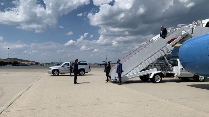 Harris tras el descenso de emergencia.&nbsp;