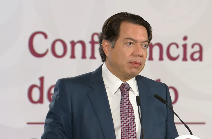 Mario Delgado, titular de la SEP, en la Mañanera del Pueblo.