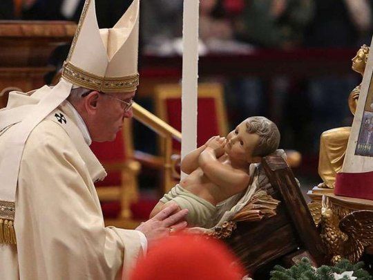 El Papa Francisco en la Misa de Gallo.&nbsp;