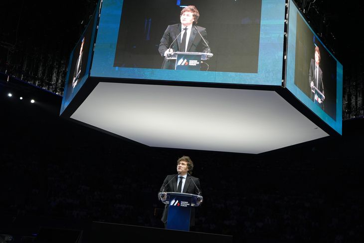 Javier Milei, in Madrid Economic Forum. Javier Milei, in Madrid Economic Forum.
