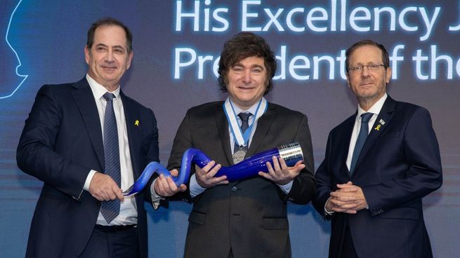 Javier Milei recibió el Genesis Prize en Israel.