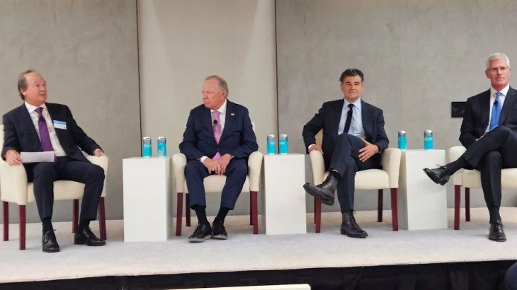 Argentina Week. El primer panel lo moderó Daniel González,  con Harold Hamm (Continental), Miguel Galuccio (Vista Energy) y Mark Nelson (Chevron).