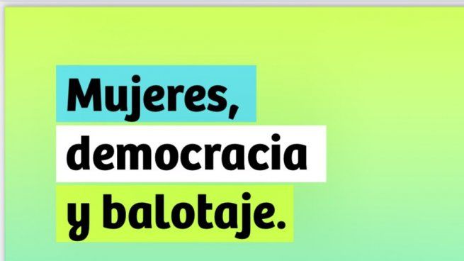 Mujeres piden no votar a MIlei en el balotaje.