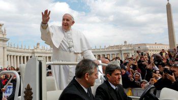 El papa Francisco en una audiencia en la plaza San Pedro.