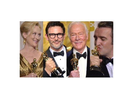 Meryl Streep, Christopher Plummer, Michel Hazanavicius y Jean Dujardin.