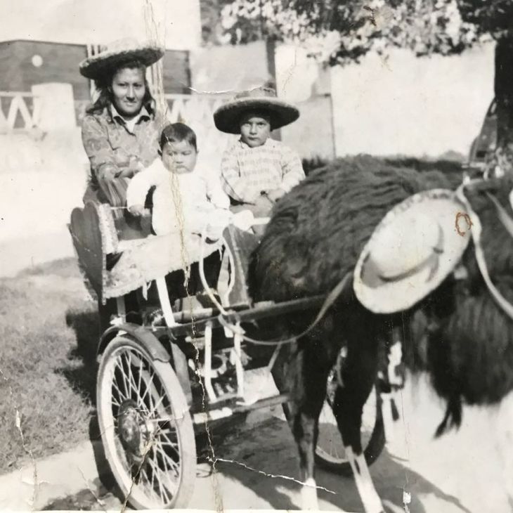 Rosario del Carmen Ramos con sus hijos Ismael y Camilo. Rosario del Carmen Ramos con sus hijos Ismael y Camilo.