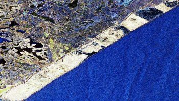 La sensibilidad del radar permite ver el oleaje del mar.