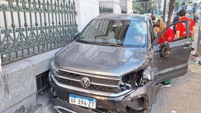 Así quedó el vehículo involucrado en el accidente