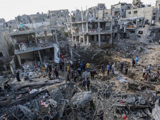 Edificios destruidos en Gaza por los bombardeos de Israel.