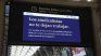 The message that appeared at the Retiro station. 