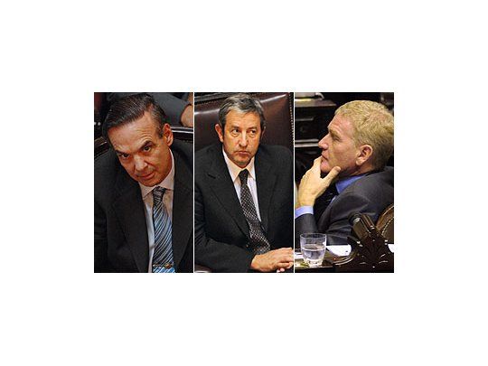 Miguel Angel Pichetto, Julio Cobos y Francisco de Narváez.
