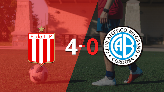 Con doblete de Benjamín Rollheiser, Estudiantes liquidó 4-0 a Belgrano