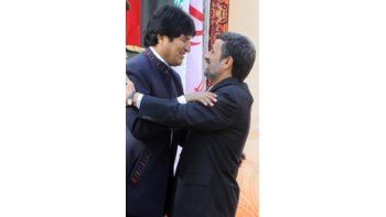 Evo Morales junto a Mahmud Ahmadineyad.