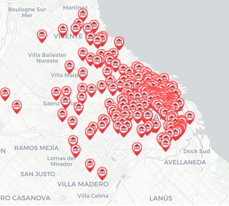 El mapa completo de los lugares que podrán visitarse este sábado. El mapa completo de los lugares que podrán visitarse este sábado.