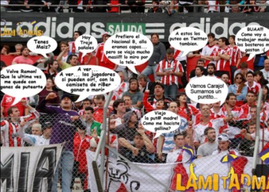 Los afiches de Boca burlándose de River.