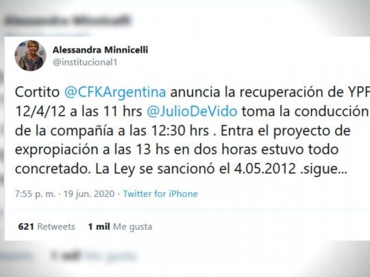 Alessandra Minnicelli polemiza por Vicentin&nbsp;