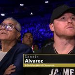 Saúl Canelo Álvarez se hizo presente en el T-Mobile Arena para apoyar a Jaime Munguía, en la misma velada que encabezaba David Benavidez. El ex campeón el mundo resultó abucheado por los fans del Monstruo Mexicano. Saúl Canelo Álvarez se hizo presente en el T-Mobile Arena para apoyar a Jaime Munguía, en la misma velada que encabezaba David Benavidez. El ex campeón el mundo resultó abucheado por los fans del Monstruo Mexicano.
