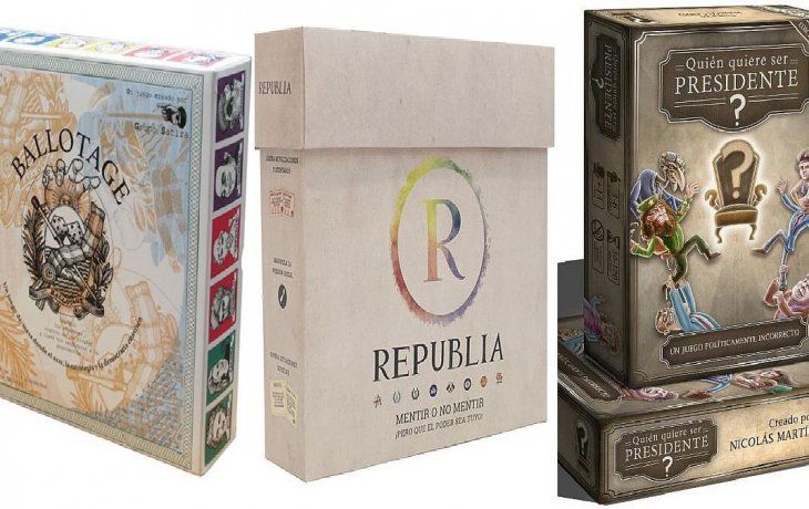 Los tres mejores juegos de mesa sobre la política: Ballotage, Republia y ¿Quién quiere ser presidente?.