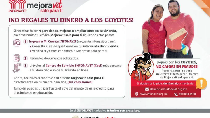 Mejoravit Solo para ti permite financiar reparaciones y mejoras en una vivienda. Mejoravit Solo para ti permite financiar reparaciones y mejoras en una vivienda.