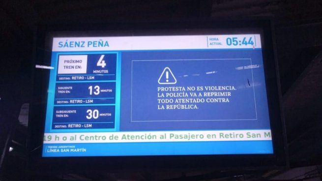 La protesta no es violencia, dicta el mensaje.