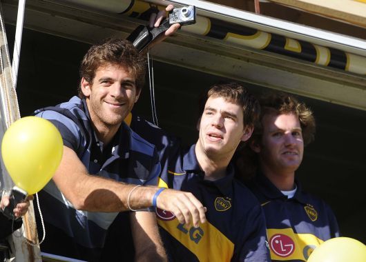 Juan Martín Del Potro se alegró por la victoria de Boca y el gol de su amigo Palermo.