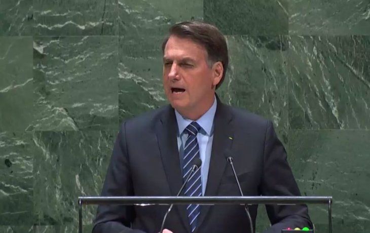 El presidente de Brasil, Jair Bolsonaro, fue el primero de los mandatrios en disertar ante la Asamblea.