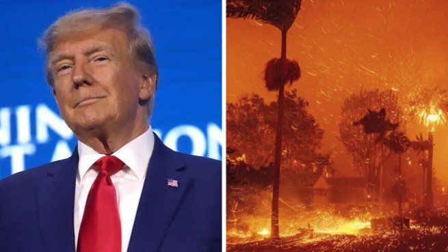 Donald Trump cruzó a las autoridades de Los Ángeles por los feroces incendios.