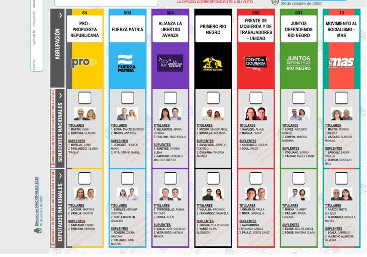 Río Negro elegirá diputados y senadores. Río Negro elegirá diputados y senadores.