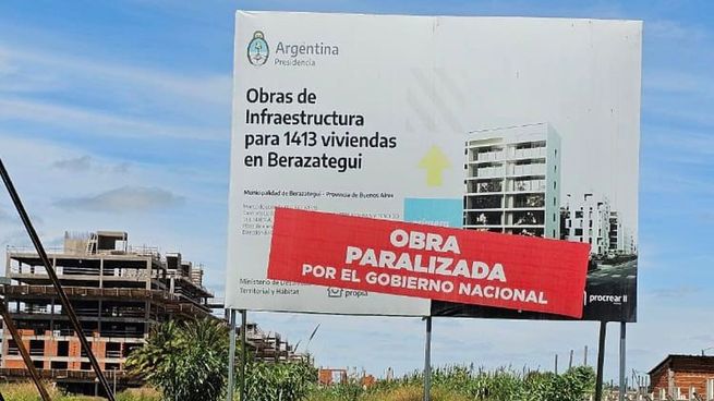 Obra pública paralizada por Nación en Berazategui.