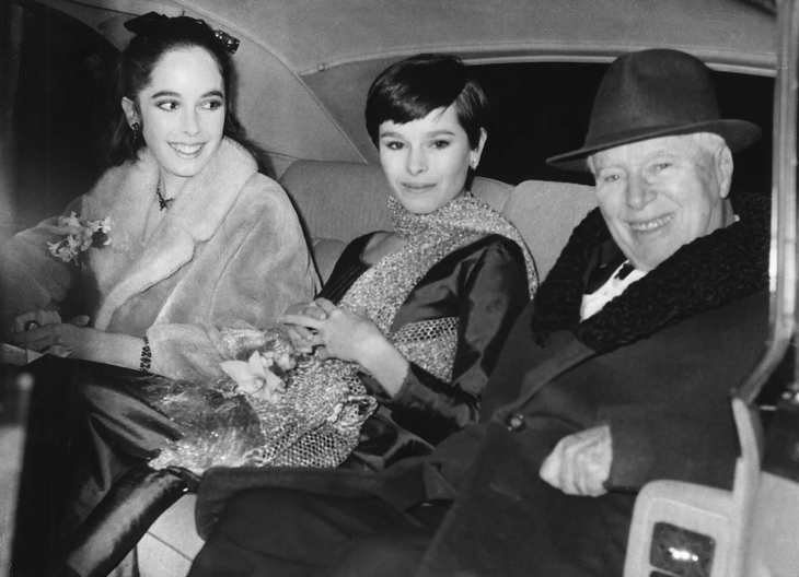 Josephine Chaplin, her sister Geraldine and their father.