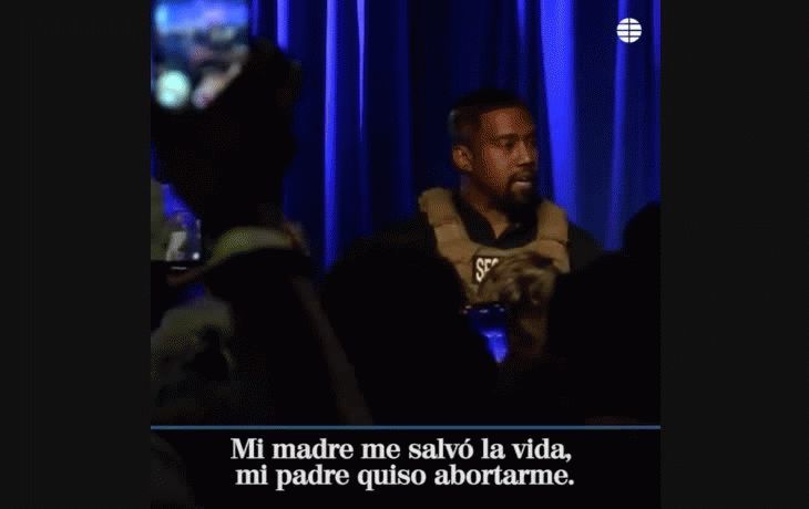 Cuando Kanye West se pronunció contra el aborto y dijo ¡casi mato a mi hija!, frente a un episodio que vivió con su esposa, Kim Kardashian.