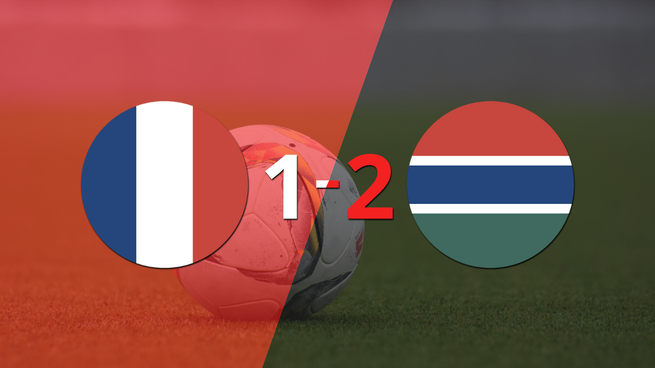 Victoria apretada de Gambia por 2-1 sobre Francia