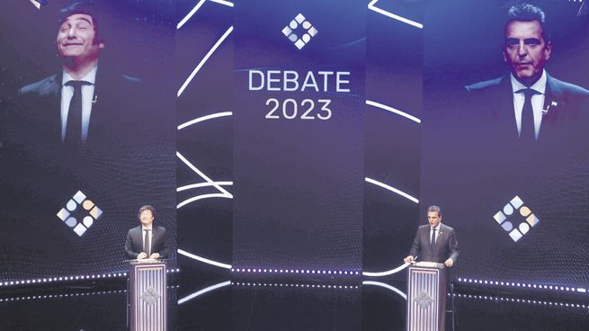 batalla. El pasado domingo, Massa y Milei debatieron para disputarse los votos de los llamados “huérfanos”.